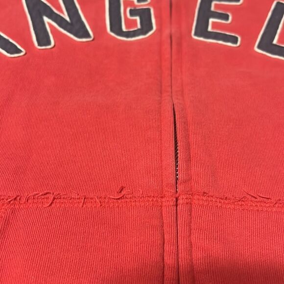 🔥🔥 Vintage ANAHEIM ANGELS MLB Full Zip Reverse Weave Hoodie Jacket - EXCELLENT - Picture 13 of 15